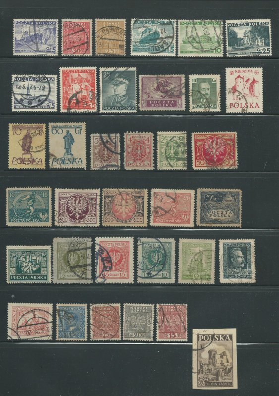 Poland Collection of 35 Used Stamps