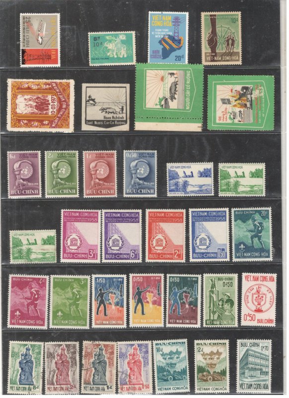 VIETNAM COLLECTION ON STOCK SHEET MINT/USED