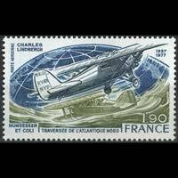 FRANCE 1977 - Scott# C49 Flight-Plane Set of 1 NH