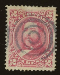 Hawaii - Sc# 43, 2¢ rose, used.  1886 King David Kalakau.