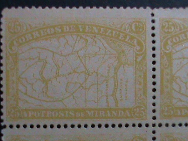 VENEZUELA-1896 SC# 139 OVER 126 YEARS OLD- MAP OF VENEZUELA-RARE MNH BLOCK  VF