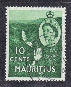 MAURITIUS SCOTT #255 USED 10c  1953-54