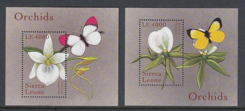 Sierra Leone 2281-2 Orchids SS mnh