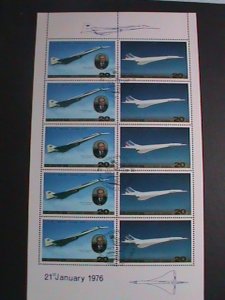​KOREA-1987 SC#2659-60- TUPOLEV TU-144 & CONCORDE JETLINERS CTO FULL SHEET- VF