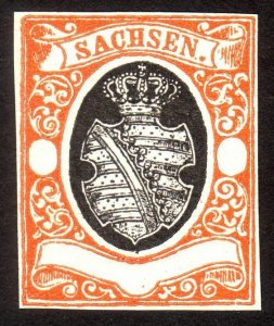 1850's, Saxony, Hirschfeld Essay, MNG, Reprint