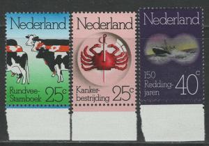 Netherlands Scott # 515 - 517, mint nh
