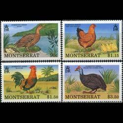 MONTSERRAT 1991 - Scott# 763-6 BIrds Set of 4 NH