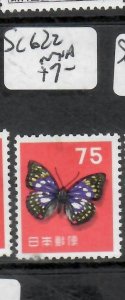 JAPAN  Y 75  BUTTERFLY  DEFINITIVE      SC  622       MNH    P0601H