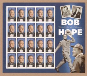 {BJ Stamps} 4406  Bob Hope, Comedian---Actor.  MNH 44¢ sheet of 20. Issued  2009