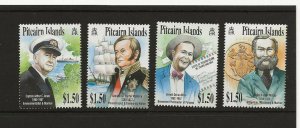 Pitcairn 2002 Notable Persons sg.614-7  set of 4 MNH