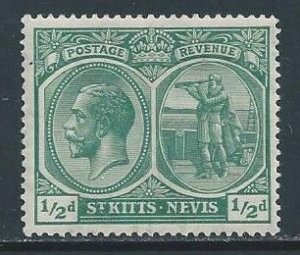 St. Kitts-Nevis #37 NH 1/2p King George V, Columbus - Wmk. 4