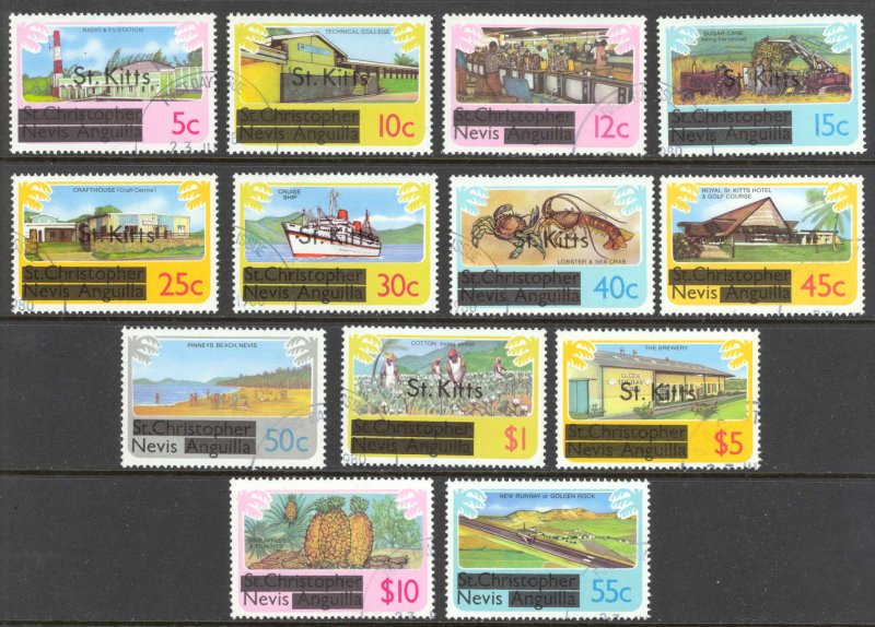 St. Kitts Sc# 25-37 Used 1980 Overprints