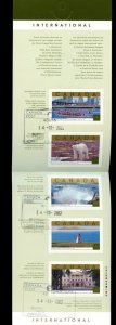 ? International Attractions 5x$1.25 souvenir booklet cancelled used Canada 