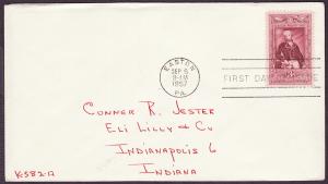 1097 Lafayette Birthday uncacheted FDC