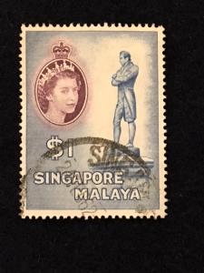 Singapore – 1955 – Single Stamp – SC# 40 – Used