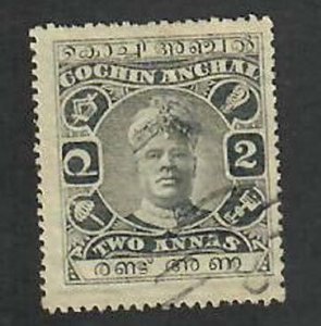 Cochin State- India;  Scott 23; 1918; Used