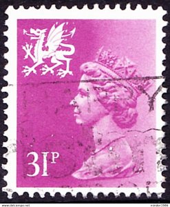 GREAT BRITAIN Wales 1984 QEII 31p Bright Purple Machin SGW65 FU