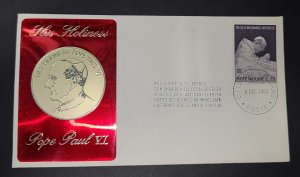 1965 Vatican City Cover #400 Pope Paul VI Beautiful Shining Cachet Good Shape