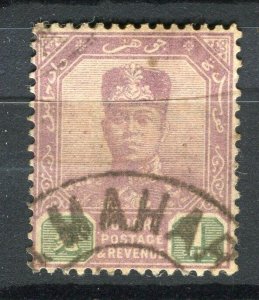 MALAYA; JOHORE 1904 early Sultan issue used 1c. value