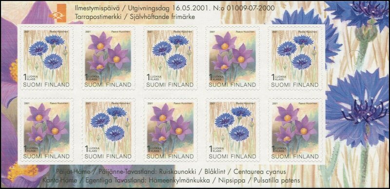 Finland 2001 Sc 1132a Flowers CV $25