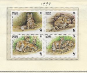 KYRGYZSTAN Sc 122-23 NH issue of 1999 - ANIMALS - WWF