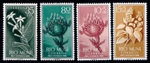 [68185] Spanish Colony Rio Muni 1960 Flora Flowers Blumen Child Aid  MNH