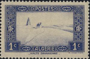 ALGÉRIE / ALGERIA - 1936 1c ultramarine Yv.101/Mi.103 - Mounted Mint