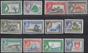 Gilbert & Ellice Is. #40-51, Mint set, various designs, issued 1939