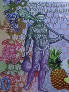 ​AFRICA- 2013-BANK OF KAMBERRA POLYMER-$20 NOTE-UNC- WITH HOLOGRAM FISH-VF