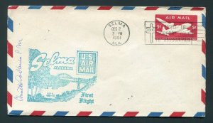 1951 Selma, Alabama First Flight Cover - Postmaster Signed