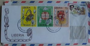 LIBERIA 2 COVERS INCLUDING 1977 FDC