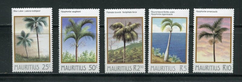 Mauritius 591-595 Palm Trees Complete Stamp Set MNH 1984