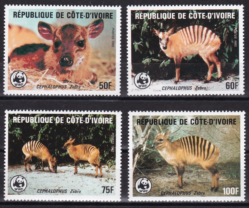 Ivory Coast, Fauna,WWF,  Animals MNH / 1985