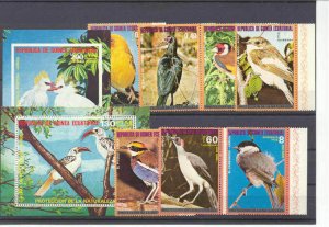 Guinea Eq.Mi.989-95/bl.246-47 MNH Birds