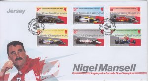 Jersey 2013,  Nigel Mansell Set  of 6 on FDC