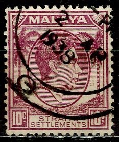 Straits Settlements: 1937; Sc. # 244; Used Single Stamp