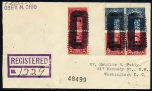 US Ohio, Oberlin 646,647, 648 Fancy Cancel Cover, O