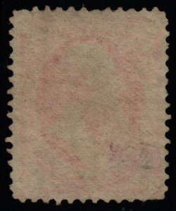 US Scott #149 - VF - No Gum - 7c Stanton - Vermilion - 1870 - Toned