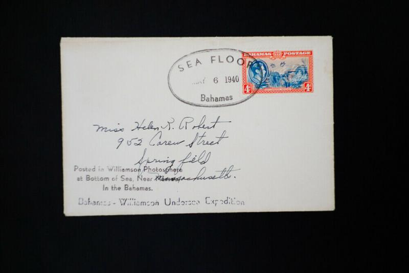 Bahamas Sea Floor Stamped Cover 1940
