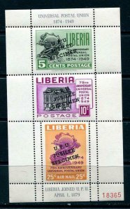 Liberia 1950 UPU 75 Jubilee Perf Sheet Specimen MNH 10223