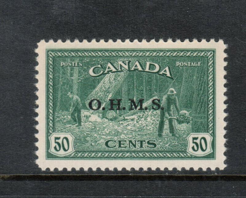 Canada #O9 Very fine Mint Original Gum Lightly Hinged