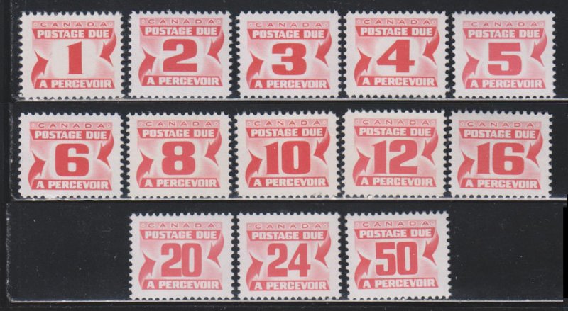 Canada,  Postage Due (SC# J28-J40) MNH SET