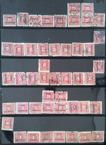 US Small Collection - Perfin Lot