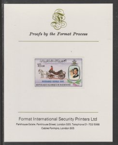 MAURITANIA 1982 PRINCE WILLIAM  imperf proof mounted on Format  Proof Card