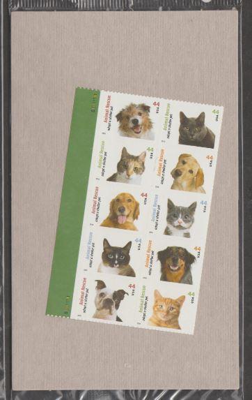 U.S. Scott #4451-4460 Animal Rescue Stamps- USPS Package - MNH Plate Block of 10