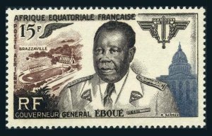 French Equatorial Africa C42, MNH. Michel 297. Gov General Felix Eboue, 1955.