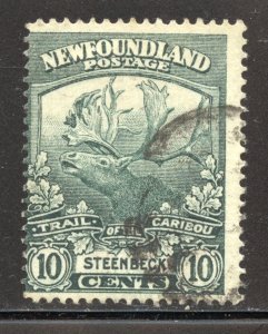 Newfoundland Scott 122 Used LH - 1919 Trail of the Caribou (Steenbeck)