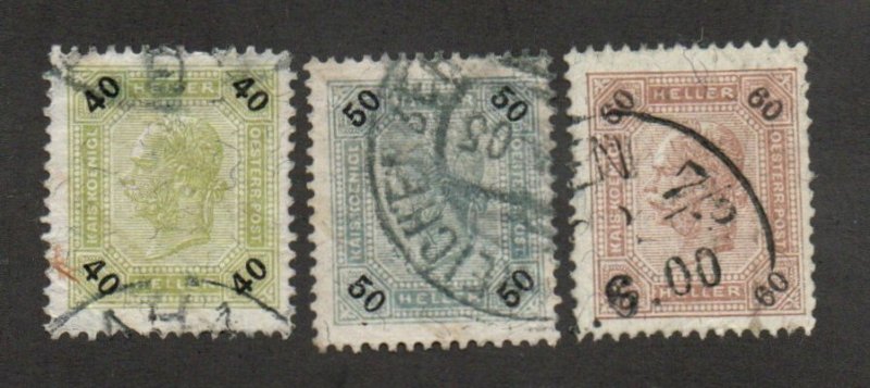 Austria 80a-82a w/Varnish bars Used