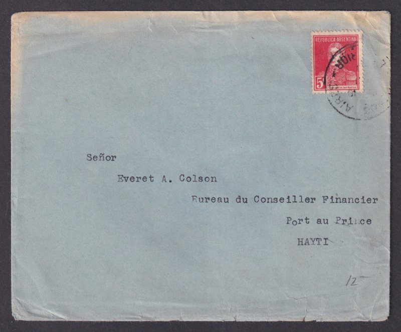 ARGENTINA Cover Buenos Aires to Port au Price Haiti