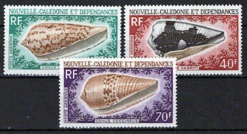 New Caledonia C58-C60 MNH Air Post Seashells Marine Life ZAYIX 0524S0418